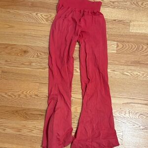 Red Flared Pants